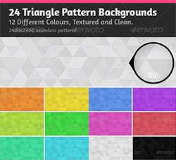 24张高清的三角形拼贴图：24 Triangle Pattern Backgrounds